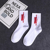 1 Pair Fashion Men Skateboard Socks Hip-hop Cotton Sox Breathable Meias Calcetines Letter Harajuku Cool Unisex Socks