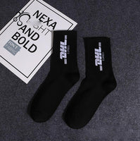 1 Pair Fashion Men Skateboard Socks Hip-hop Cotton Sox Breathable Meias Calcetines Letter Harajuku Cool Unisex Socks