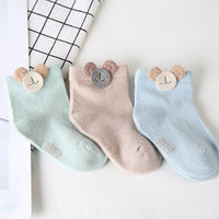 AiKway 3 pairs/lot Children's Socks Boys Girls Newborn Fashion Cartoon Baby Socks Infant Candy Color Cotton Socks For Baby Gifts