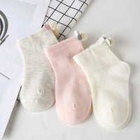 AiKway 3 pairs/lot Children's Socks Boys Girls Newborn Fashion Cartoon Baby Socks Infant Candy Color Cotton Socks For Baby Gifts