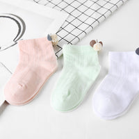 AiKway 3 pairs/lot Children's Socks Boys Girls Newborn Fashion Cartoon Baby Socks Infant Candy Color Cotton Socks For Baby Gifts