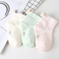 AiKway 3 pairs/lot Children's Socks Boys Girls Newborn Fashion Cartoon Baby Socks Infant Candy Color Cotton Socks For Baby Gifts