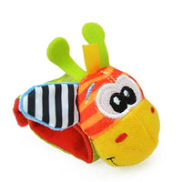 Newborn Baby Hand Strap Wrist Bell Foot Sock Rattles Animal Rattles Soft Toy for Infant Children