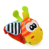 Newborn Baby Hand Strap Wrist Bell Foot Sock Rattles Animal Rattles Soft Toy for Infant Children