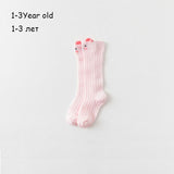 Winter Autumn baby girl socks meias infantil Knee High Bows Princess Socks Winter Baby Socks Long Tube Vertical Striped sokken