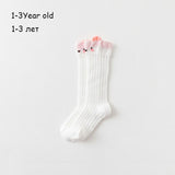 Winter Autumn baby girl socks meias infantil Knee High Bows Princess Socks Winter Baby Socks Long Tube Vertical Striped sokken