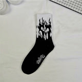 Korean style fashion Harajuku street hip hop socks unisex fun men's socks happy skateboard flame ladies socks