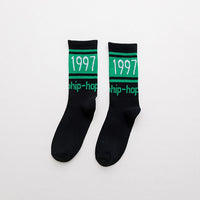 Hip hop socks men and women street long socks fashion sports soft cotton printed socks basketball socks in stockings long socks