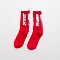 Hip hop socks men and women street long socks fashion sports soft cotton printed socks basketball socks in stockings long socks