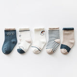 5Pairs/lot Infant Baby Socks Autumn Baby Socks for Girls Cotton Newborn Cartoon Boy Toddler Socks Baby Clothes Accessories