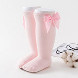 Cute Baby Girls Socks Knee High with Bow Baby Princess Socks for Girl Sweet Baby Socks Long Tube Kids Children BeBe Footwear