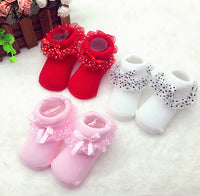 Baby Girls Tutu Socks Lace Newborn Infant Sock Cotton Short Socks  0-12 Months