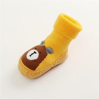 Joyo Roy Autumn Winter Cotton Leather Bottom Terry Thickening Non Slip Floor Toddler Baby Shoes Socks For Kids