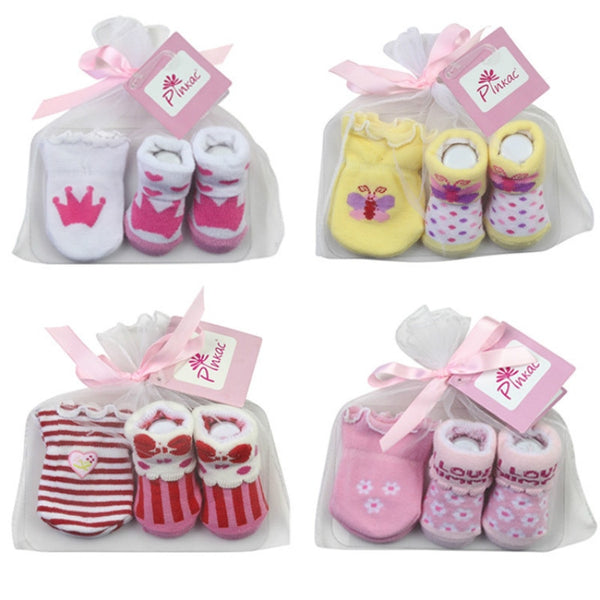 Baby Socks+Gloves Set for Baby Girls Infant Cotton Soft Unisex 0-6 Months Newborn Gift Anti-Scratch Mittens Baby Accessories