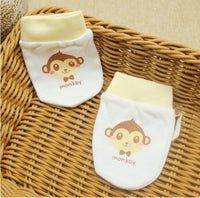 Baby Socks+Gloves Set for Baby Girls Infant Cotton Soft Unisex 0-6 Months Newborn Gift Anti-Scratch Mittens Baby Accessories