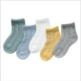 0-3Y 5 Pairs Pack Wholesale newborn infant socks summer digital color matching baby socks