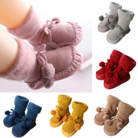 Newborn Baby Socks Baby Girls Boys Cotton High Quality Anti-Slip Socks Toddler Kids Winter Slipper Shoes Boots for 0-24 Months