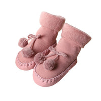 Newborn Baby Socks Baby Girls Boys Cotton High Quality Anti-Slip Socks Toddler Kids Winter Slipper Shoes Boots for 0-24 Months