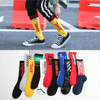 1 Pair Fashion Men Skateboard Socks Hip-hop Cotton Sox Breathable Meias Calcetines Letter Harajuku Cool Unisex Socks