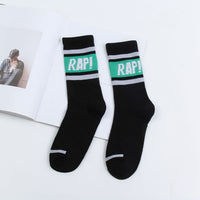 1 Pair Fashion Men Skateboard Socks Hip-hop Cotton Sox Breathable Meias Calcetines Letter Harajuku Cool Unisex Socks