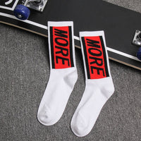 1 Pair Fashion Men Skateboard Socks Hip-hop Cotton Sox Breathable Meias Calcetines Letter Harajuku Cool Unisex Socks