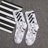 1 Pair Fashion Men Skateboard Socks Hip-hop Cotton Sox Breathable Meias Calcetines Letter Harajuku Cool Unisex Socks