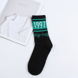 1 Pair Fashion Men Skateboard Socks Hip-hop Cotton Sox Breathable Meias Calcetines Letter Harajuku Cool Unisex Socks